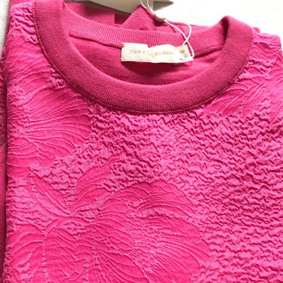 New Auc Tory Burch Jonah Textured floral Top - Picture 7 of 8